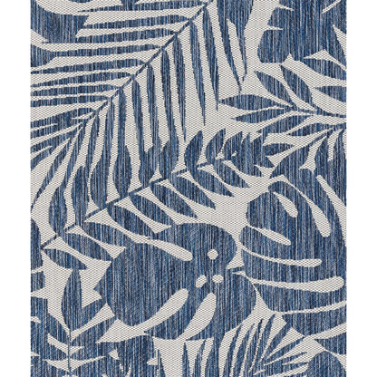 Transitional Runner Area Rug, Blue, 2'7" X 7'6" Runner