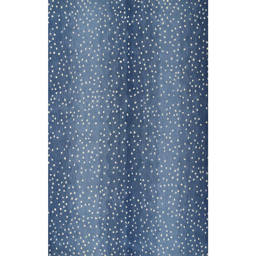 Contemporary Rectangle Area Rug, Denim, 3'6" X 5'6"