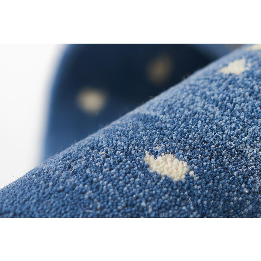 Contemporary Rectangle Area Rug, Denim, 3'6" X 5'6"