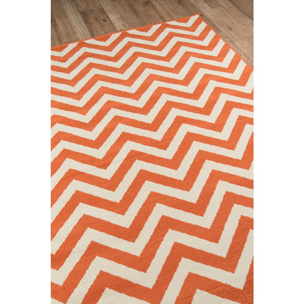 Contemporary Rectangle Area Rug, Orange, 5'3" X 7'6"