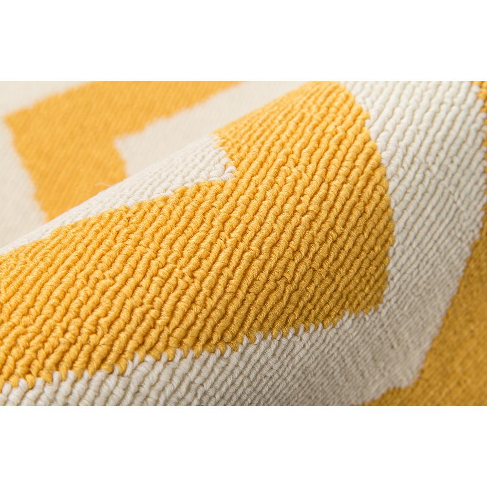 Contemporary Rectangle Area Rug, Yellow, 5'3" X 7'6"