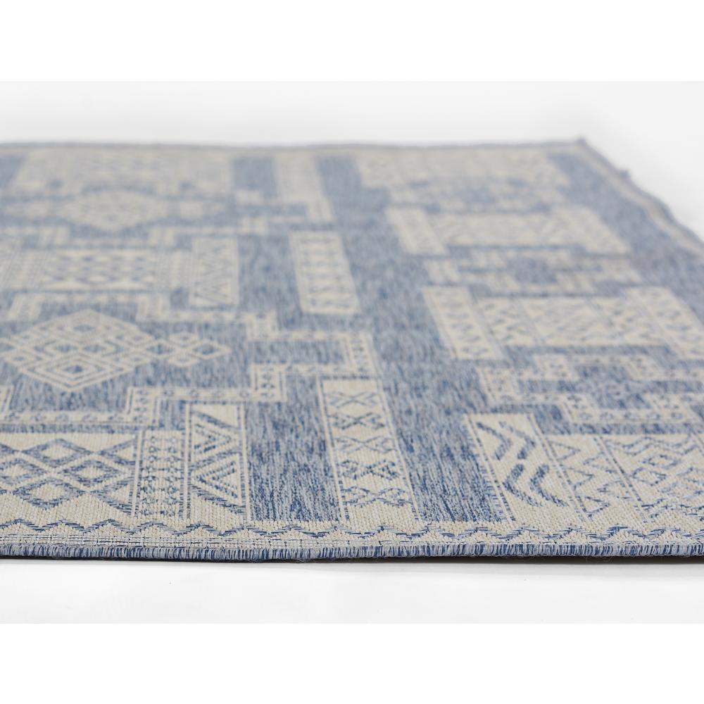 Transitional Rectangle Area Rug, Blue, 5'3" X 7'
