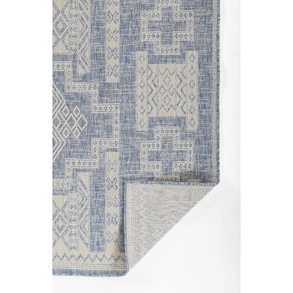 Transitional Rectangle Area Rug, Blue, 5'3" X 7'