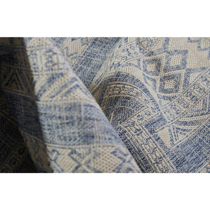 Transitional Rectangle Area Rug, Blue, 5'3" X 7'