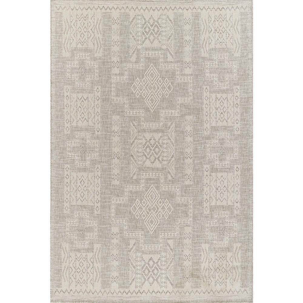 Transitional Rectangle Area Rug, Grey, 5'3" X 7'