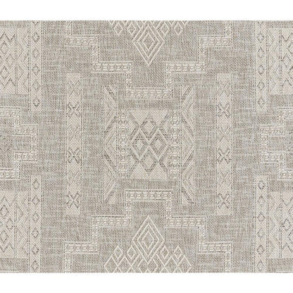 Transitional Rectangle Area Rug, Grey, 5'3" X 7'