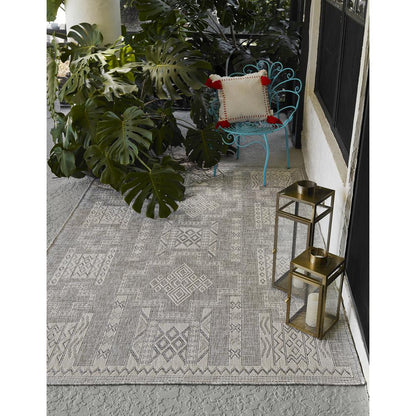 Transitional Rectangle Area Rug, Grey, 5'3" X 7'