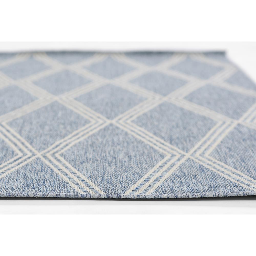 Transitional Rectangle Area Rug, Blue, 5'3" X 7'