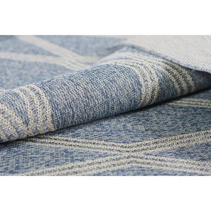Transitional Rectangle Area Rug, Blue, 5'3" X 7'
