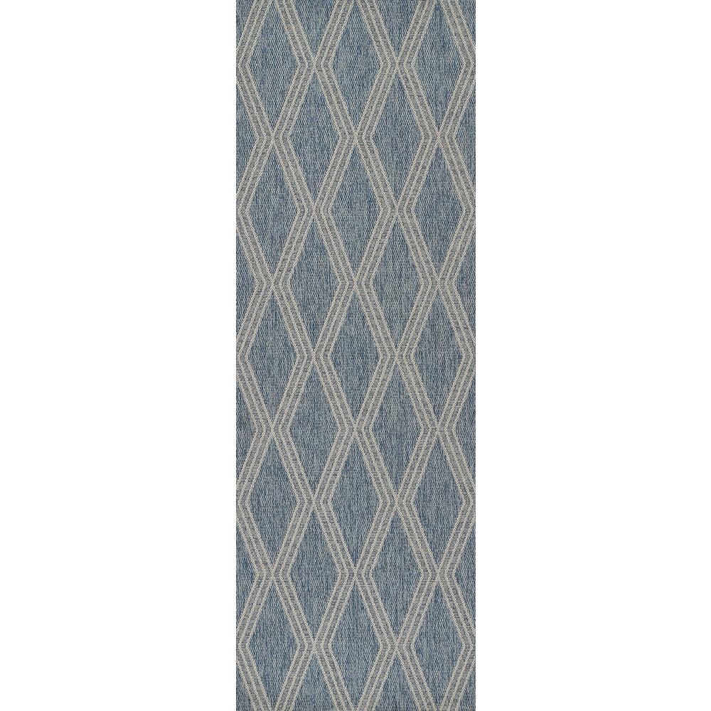 Transitional Rectangle Area Rug, Blue, 5'3" X 7'