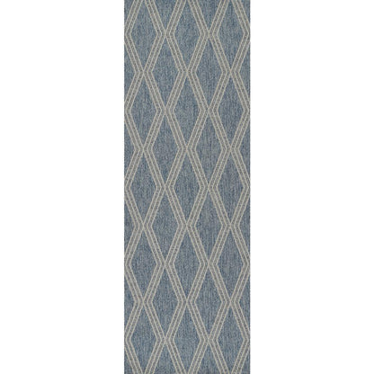 Transitional Rectangle Area Rug, Blue, 5'3" X 7'