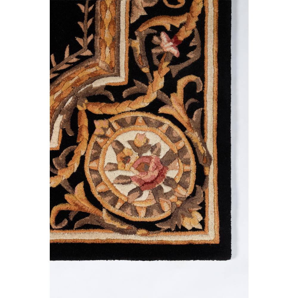 Transitional Rectangle Area Rug, Black, 5' X 8'