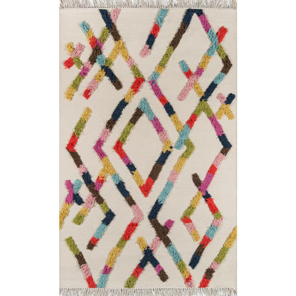 Contemporary Rectangle Area Rug, Multi, 7'6" X 9'6"