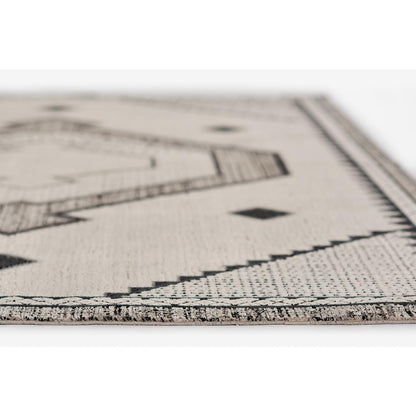 Contemporary Rectangle Area Rug, Ivory, 7'10" X 9'10"