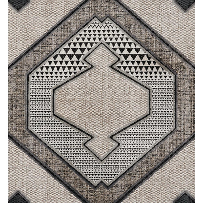 Contemporary Rectangle Area Rug, Ivory, 7'10" X 9'10"