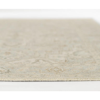 Traditional Rectangle Area Rug, Light Blue, 9' X 12'