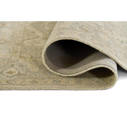 Traditional Rectangle Area Rug, Light Blue, 9' X 12'