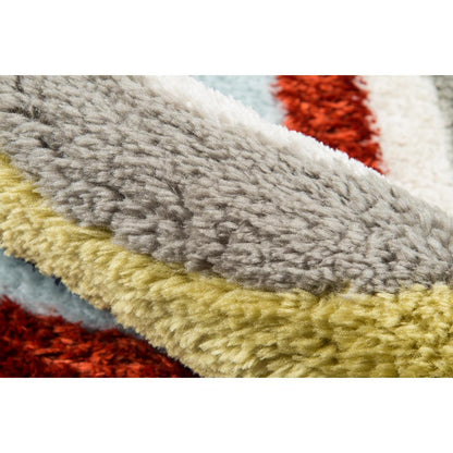 Modern Rectangle Area Rug, Multi, 7'6" X 9'6"