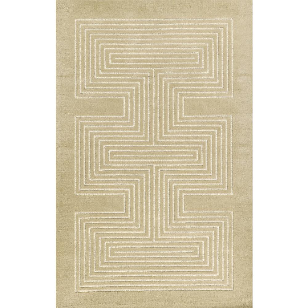 Contemporary Rectangle Area Rug, Beige, 8' X 10'