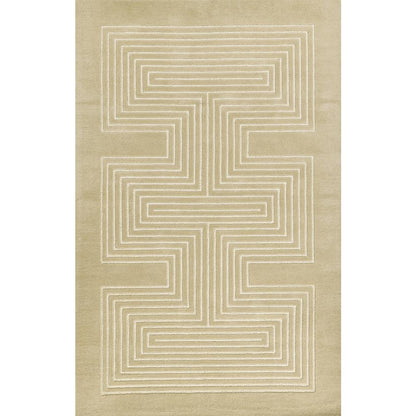 Contemporary Rectangle Area Rug, Beige, 8' X 10'