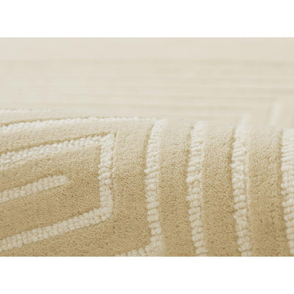 Contemporary Rectangle Area Rug, Beige, 8' X 10'