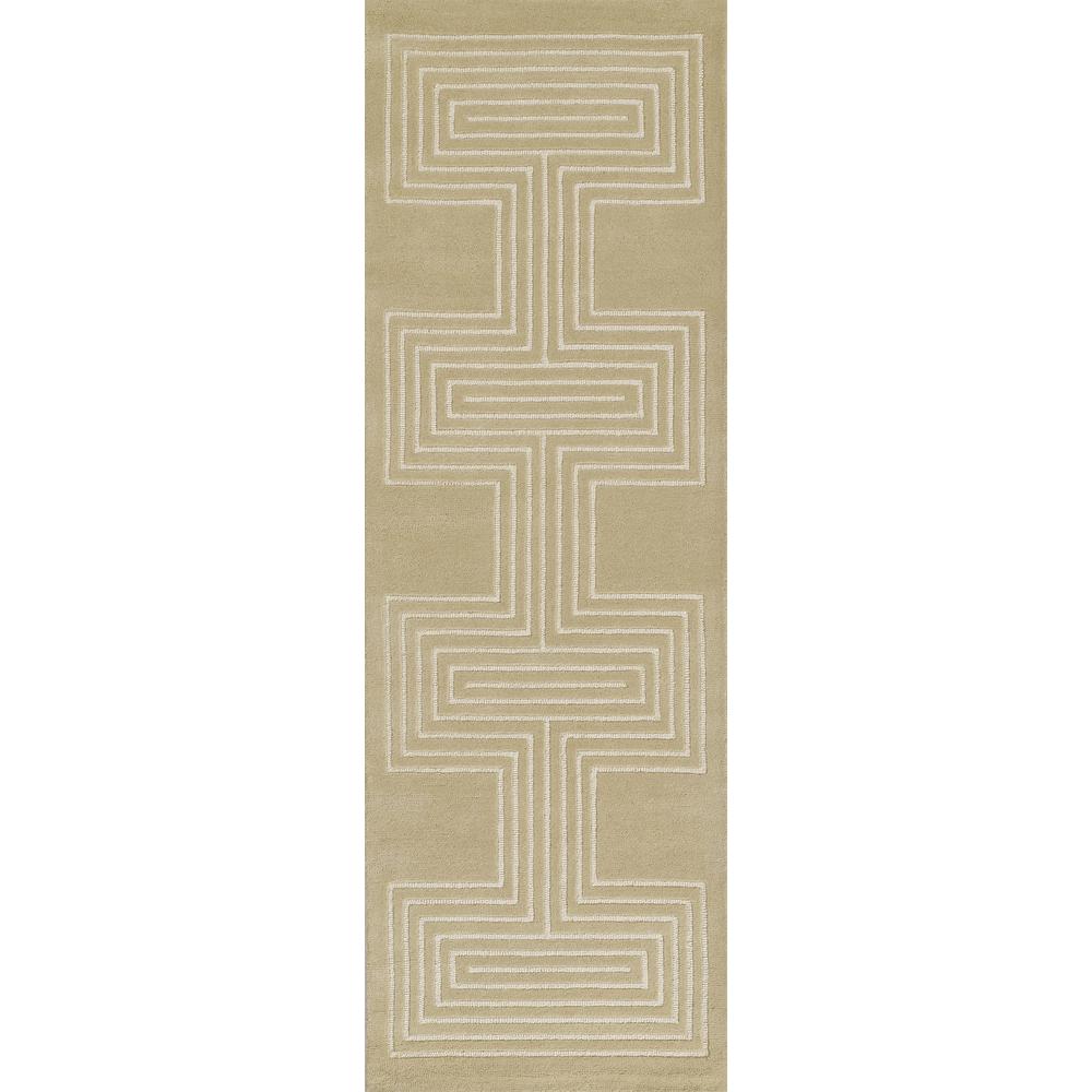 Contemporary Rectangle Area Rug, Beige, 8' X 10'