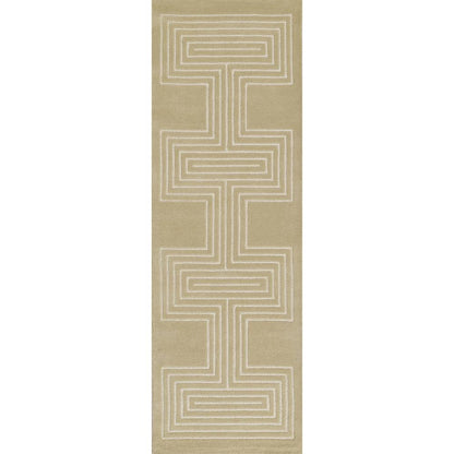 Contemporary Rectangle Area Rug, Beige, 8' X 10'