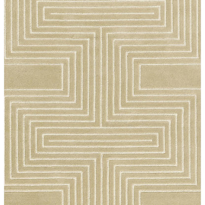 Contemporary Rectangle Area Rug, Beige, 8' X 10'