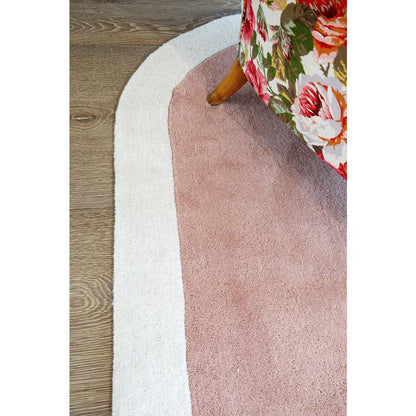 Contemporary Rectangle Area Rug, Pink, 8' X 10'