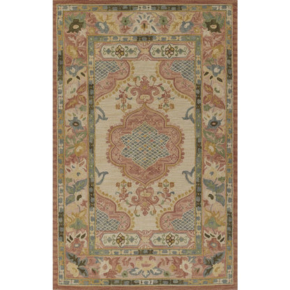 Traditional Rectangle Area Rug, Rose, 7'6" X 9'6"