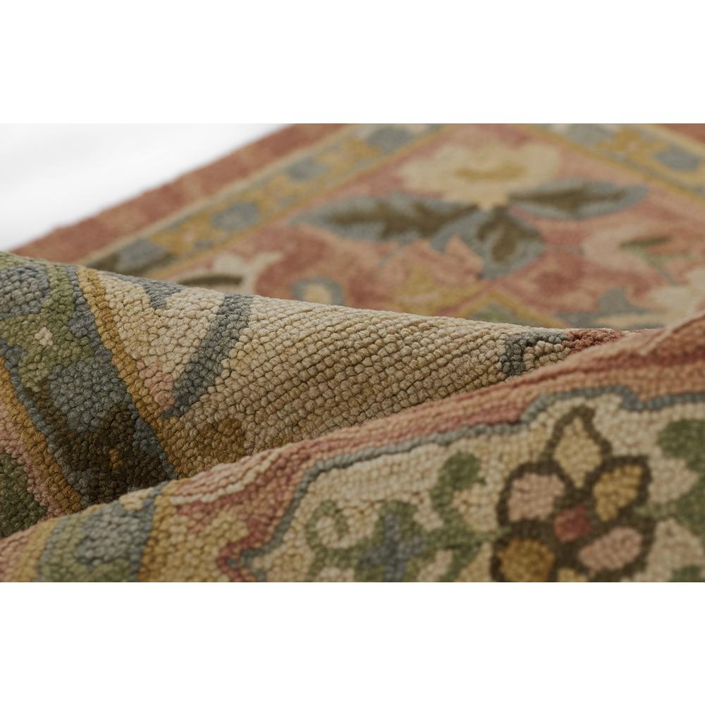 Traditional Rectangle Area Rug, Rose, 7'6" X 9'6"