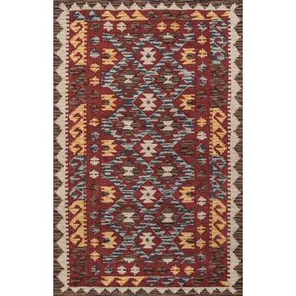 Casual Rectangle Area Rug, Red, 7'6" X 9'6"
