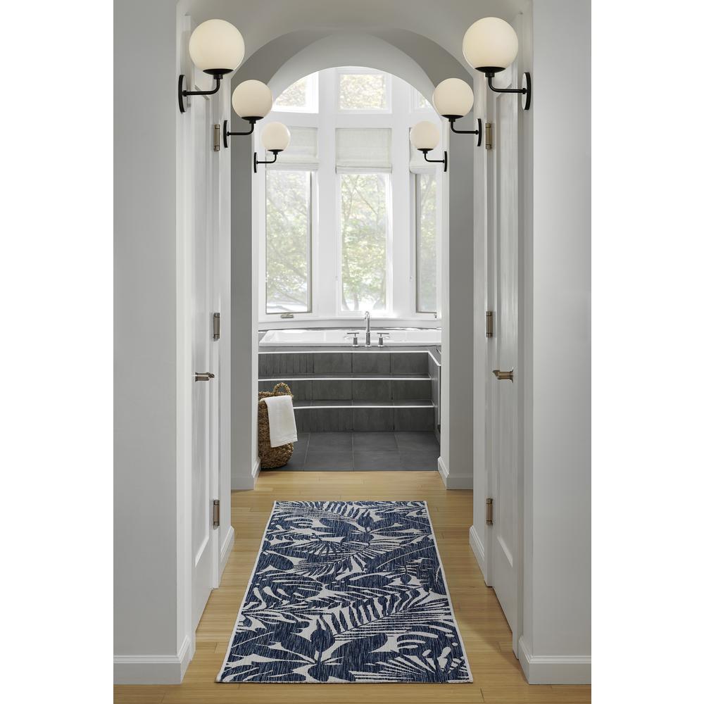 Transitional Rectangle Area Rug, Blue, 3'3" X 5'