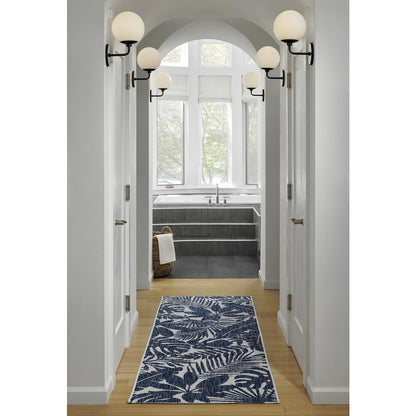 Transitional Rectangle Area Rug, Blue, 3'3" X 5'