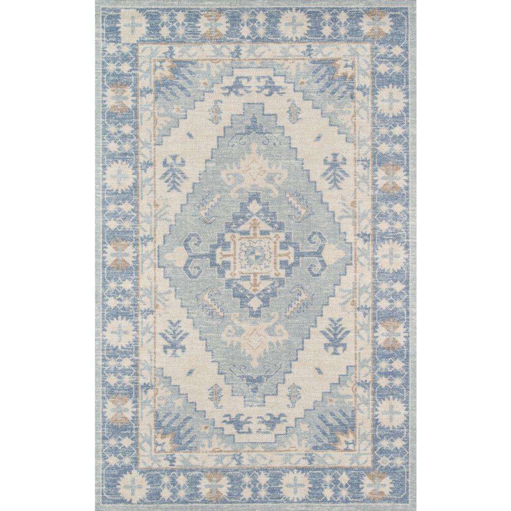 Traditional Rectangle Area Rug, Blue, 7'9" X 9'10"