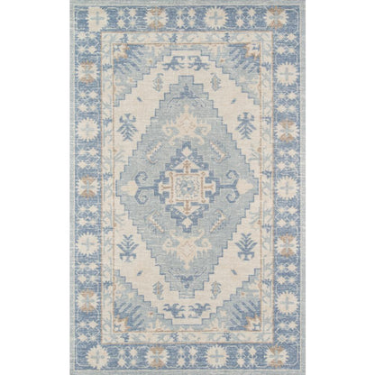 Traditional Rectangle Area Rug, Blue, 7'9" X 9'10"