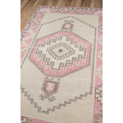 Traditional Rectangle Area Rug, Pink, 7'9" X 9'10"