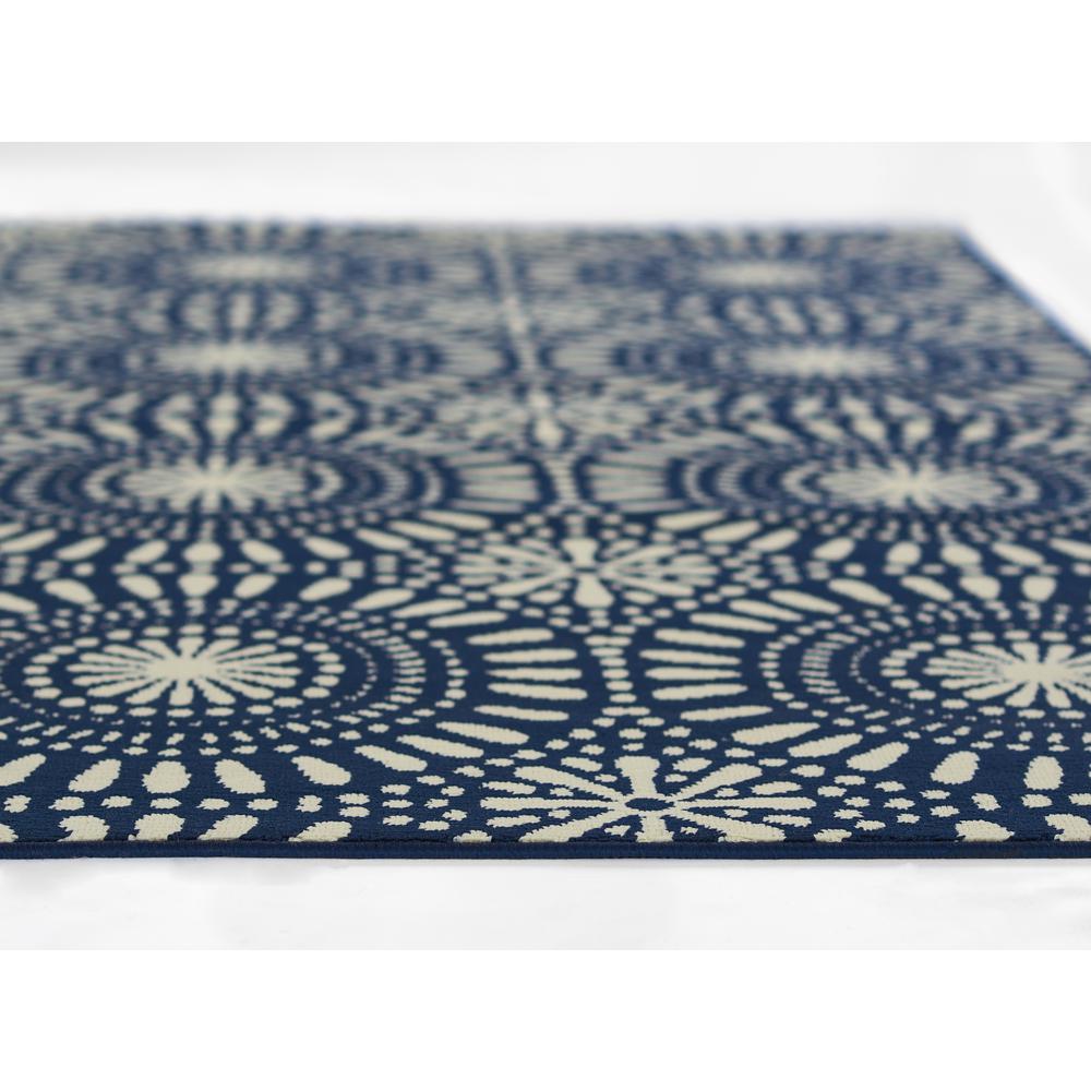 Transitional Rectangle Area Rug, Navy, 6'7" X 9'6"