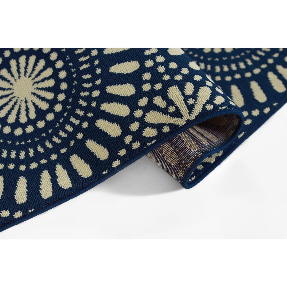 Transitional Rectangle Area Rug, Navy, 6'7" X 9'6"