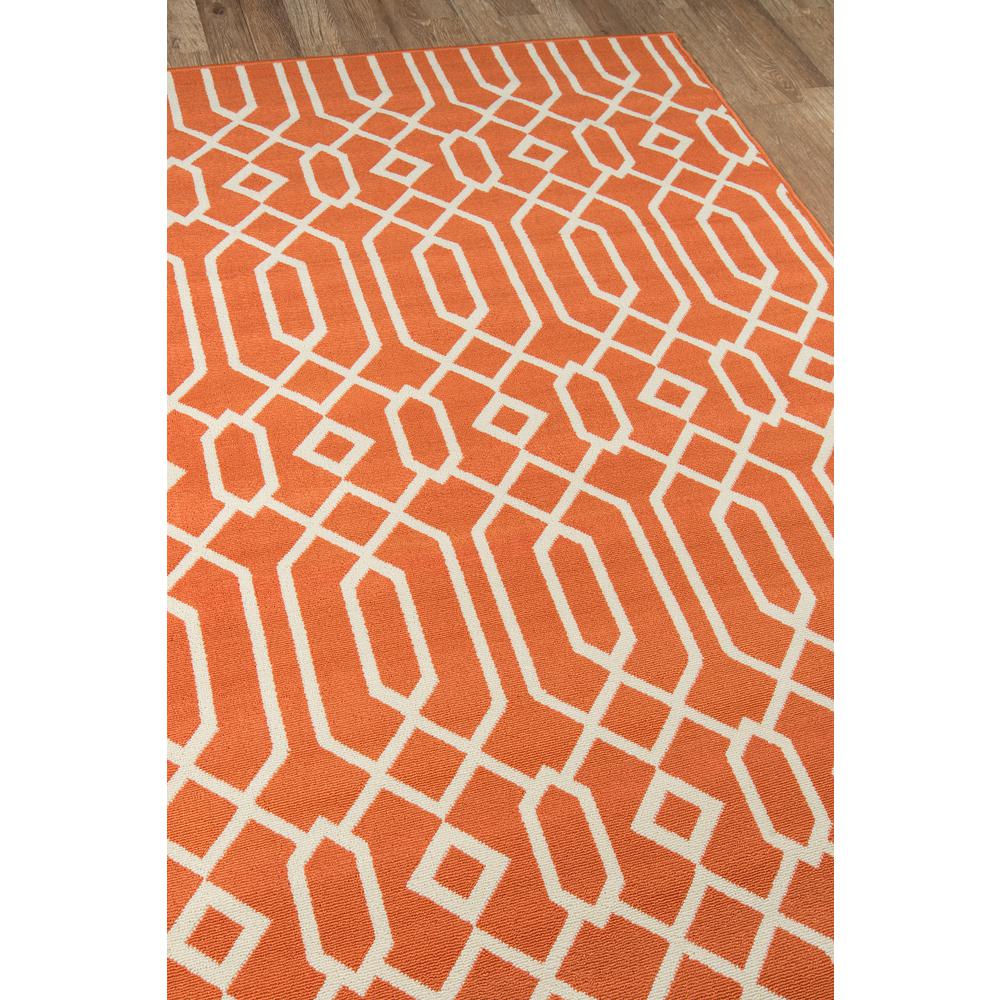 Contemporary Rectangle Area Rug, Orange, 6'7" X 9'6"