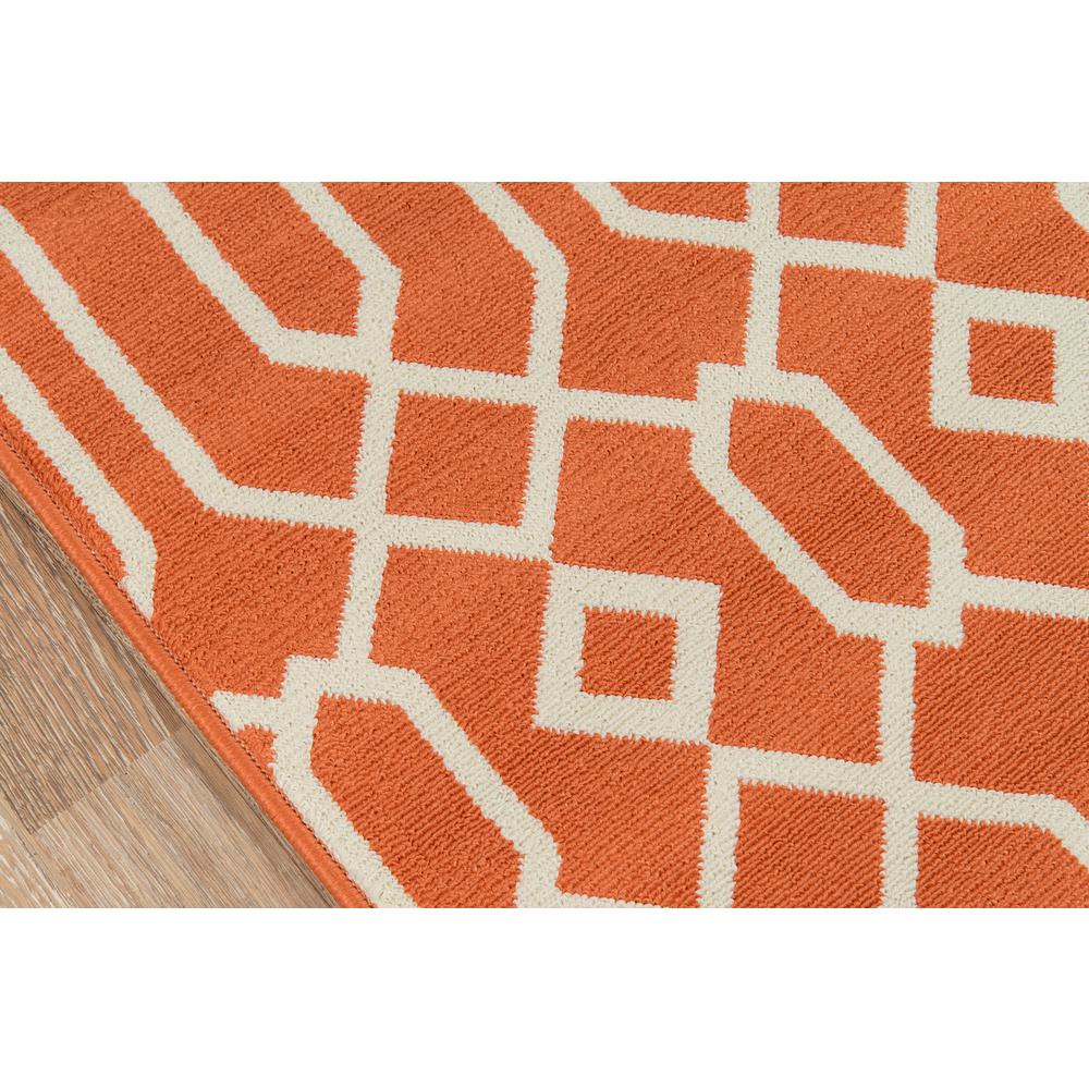 Contemporary Rectangle Area Rug, Orange, 6'7" X 9'6"