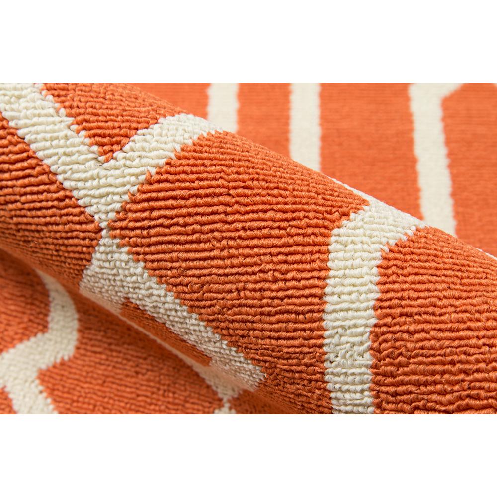 Contemporary Rectangle Area Rug, Orange, 6'7" X 9'6"