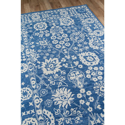 Traditional Rectangle Area Rug, Blue, 8' X 11'