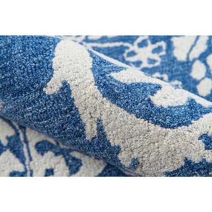 Traditional Rectangle Area Rug, Blue, 8' X 11'