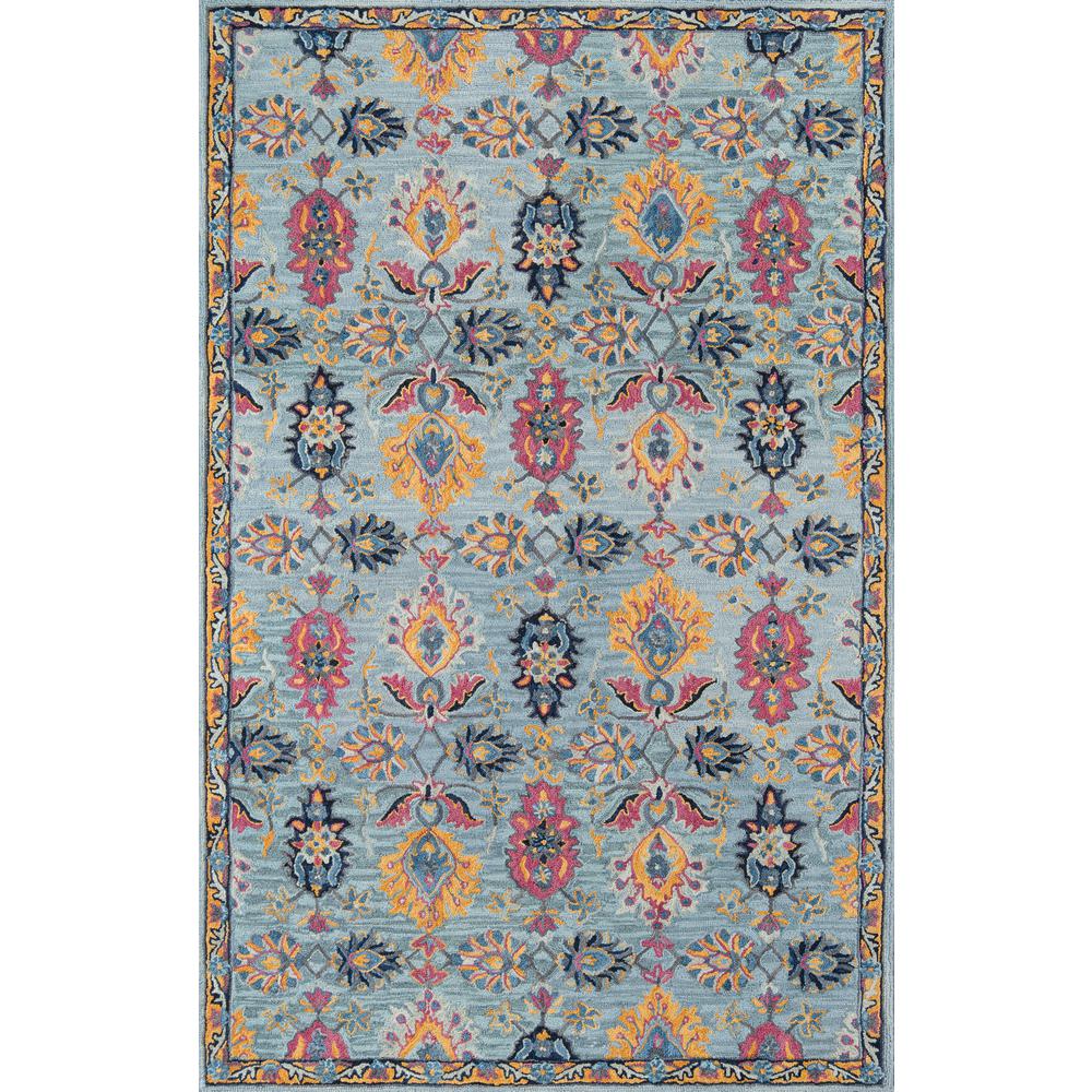 Traditional Rectangle Area Rug, Blue, 8' X 10'