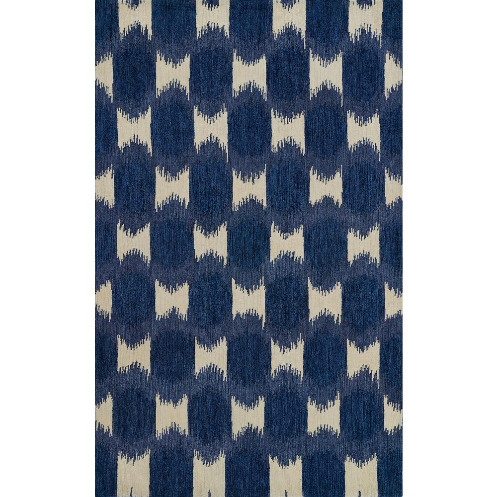 Transitional Rectangle Area Rug, Navy, 9' X 12'