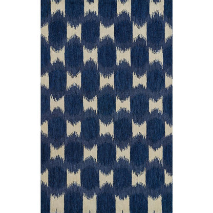 Transitional Rectangle Area Rug, Navy, 9' X 12'