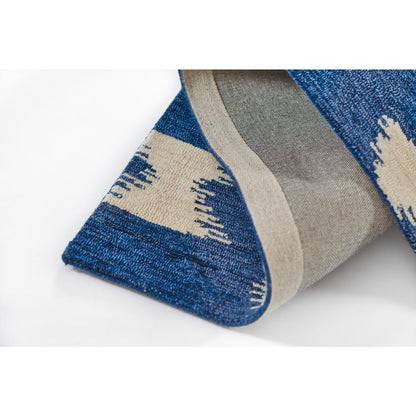 Transitional Rectangle Area Rug, Navy, 9' X 12'