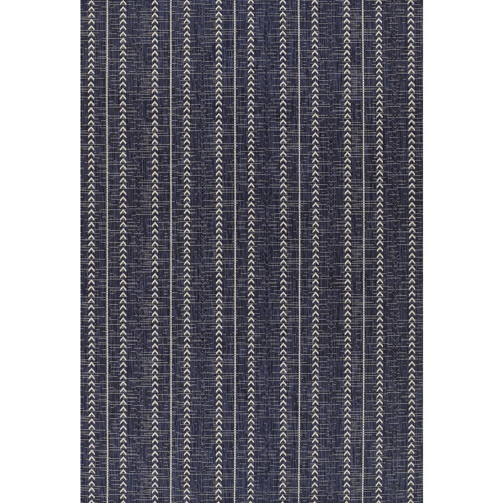 Transitional Rectangle Area Rug, Navy, 6'6" X 9'