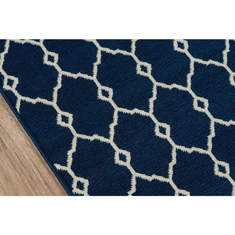 Contemporary Rectangle Area Rug, Navy, 7'10" X 10'10"